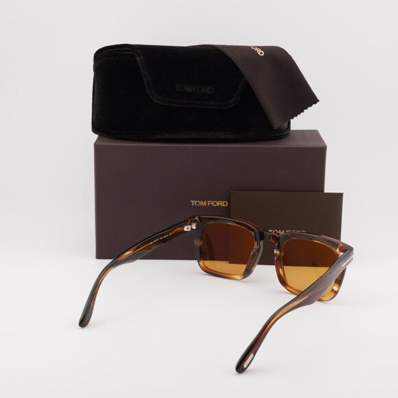 Tom Ford Dax FT0751 53E Square Sunglasses - Blonde Havana\Brown - Picture 10 of 11